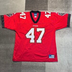 Adidas Tampa Bay Buccaneers John Lynch 47 Jersey Mens Large Red NFL Football